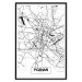 Wall Poster City Map: Poznań - black and white map of Poznań with city name 123838 additionalThumb 18