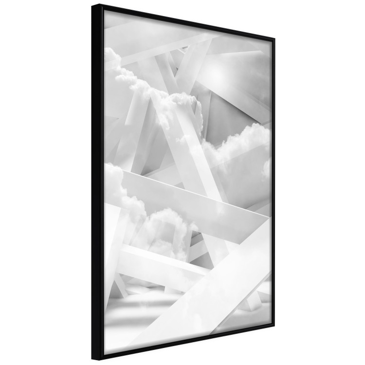 Wall Poster Celestial Structure - white abstraction of clouds and geometric figures 123938 additionalImage 10