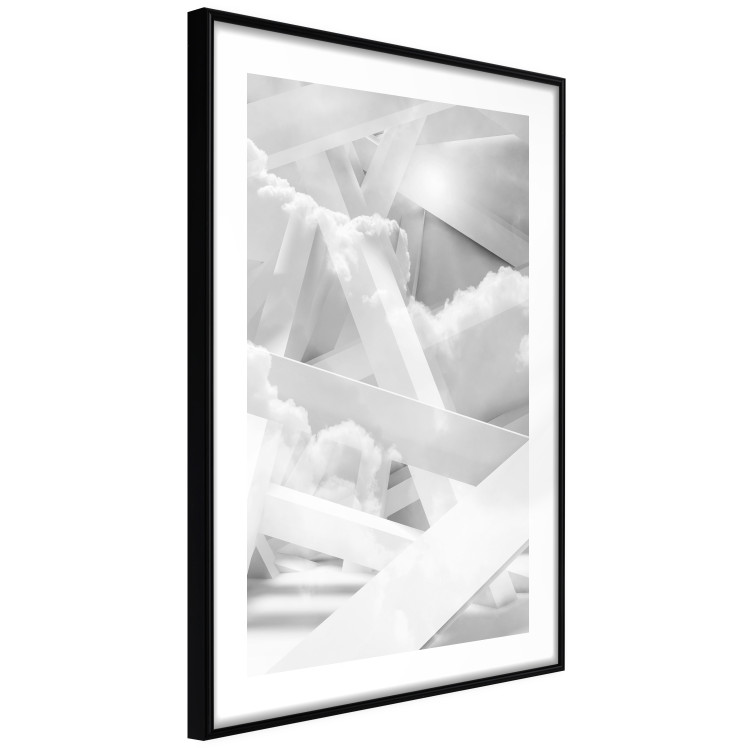 Wall Poster Celestial Structure - white abstraction of clouds and geometric figures 123938 additionalImage 11