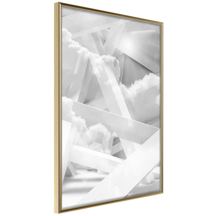 Wall Poster Celestial Structure - white abstraction of clouds and geometric figures 123938 additionalImage 12