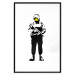 Poster Smiling Policeman - black and white character with gun and yellow smiley face 124438 additionalThumb 15