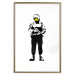 Poster Smiling Policeman - black and white character with gun and yellow smiley face 124438 additionalThumb 14