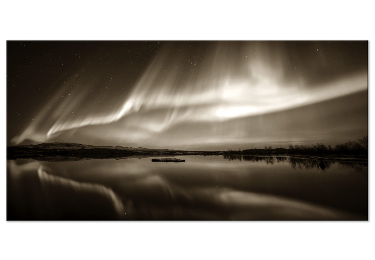 Large canvas print Lake in Sepia II [Large Format] 125538