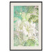 Poster Green Breath - texture with white Lily flower on green background 127838 additionalThumb 19
