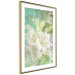Poster Green Breath - texture with white Lily flower on green background 127838 additionalThumb 9