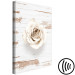 Canvas Art Print Pastel Swirl (1-part) vertical - rose on a light wooden background 128038 additionalThumb 6
