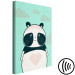 Canvas Print Caring Panda (1-part) vertical - pastel animal with a heart 129538 additionalThumb 6