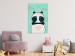 Canvas Print Caring Panda (1-part) vertical - pastel animal with a heart 129538 additionalThumb 3