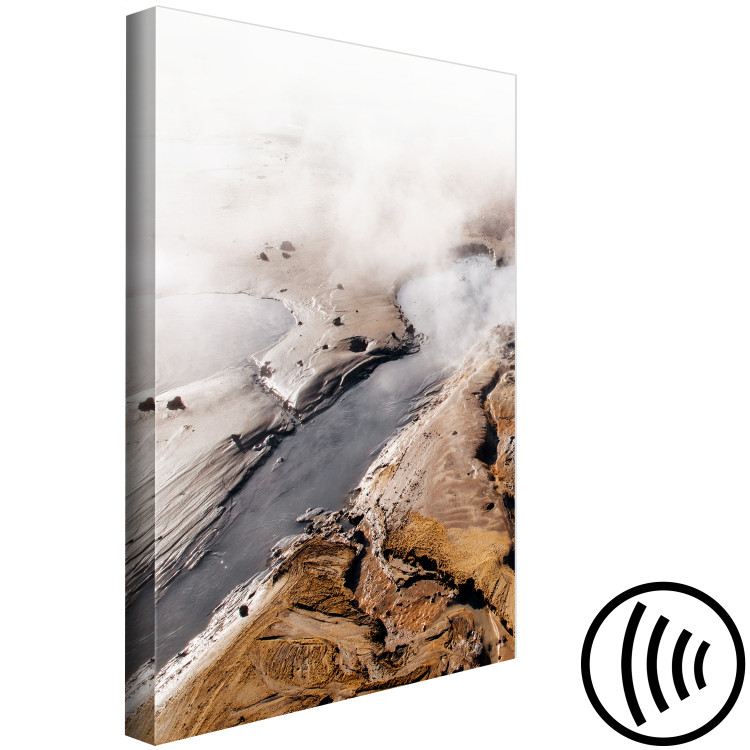 Canvas Hot Springs (1-piece) Vertical - landscape of misty terrain with water 130238 additionalImage 6