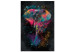 Canvas Art Print Colorful Safari (1-piece) Vertical - colorful elephant in watercolor motif 130438