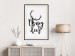 Poster Oh My Deer - deer antlers with English text on a light gray background 130738 additionalThumb 24
