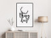 Poster Oh My Deer - deer antlers with English text on a light gray background 130738 additionalThumb 23