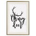Poster Oh My Deer - deer antlers with English text on a light gray background 130738 additionalThumb 20