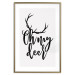 Poster Oh My Deer - deer antlers with English text on a light gray background 130738 additionalThumb 14
