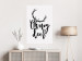Poster Oh My Deer - deer antlers with English text on a light gray background 130738 additionalThumb 4