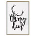 Poster Oh My Deer - deer antlers with English text on a light gray background 130738 additionalThumb 17