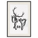 Poster Oh My Deer - deer antlers with English text on a light gray background 130738 additionalThumb 19