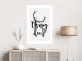 Poster Oh My Deer - deer antlers with English text on a light gray background 130738 additionalThumb 5