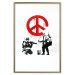Wall Poster CND Soldiers - soldiers painting a hippie symbol in Banksy style 132438 additionalThumb 14