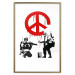 Wall Poster CND Soldiers - soldiers painting a hippie symbol in Banksy style 132438 additionalThumb 16