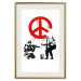 Wall Poster CND Soldiers - soldiers painting a hippie symbol in Banksy style 132438 additionalThumb 19