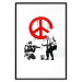 Wall Poster CND Soldiers - soldiers painting a hippie symbol in Banksy style 132438 additionalThumb 15