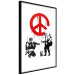 Wall Poster CND Soldiers - soldiers painting a hippie symbol in Banksy style 132438 additionalThumb 12