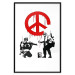 Wall Poster CND Soldiers - soldiers painting a hippie symbol in Banksy style 132438 additionalThumb 24