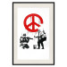 Wall Poster CND Soldiers - soldiers painting a hippie symbol in Banksy style 132438 additionalThumb 18
