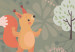 Wall Mural Friends from the forest - colourful forest with mushrooms and animals for children 135038 additionalThumb 8