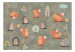 Wall Mural Friends from the forest - colourful forest with mushrooms and animals for children 135038 additionalThumb 1