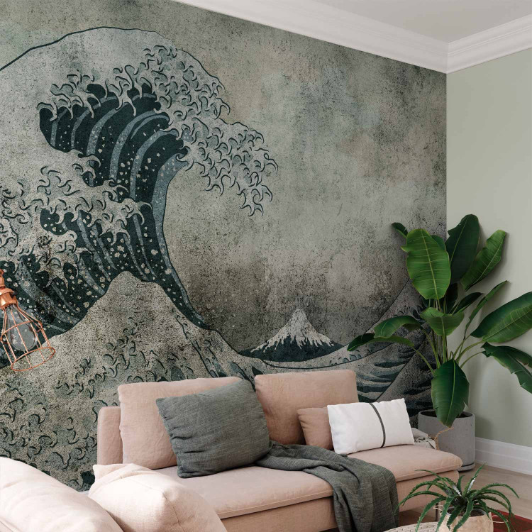 Wall Mural Great wave in Kanagawa - Japanese landscape of rough sea with waves 135138