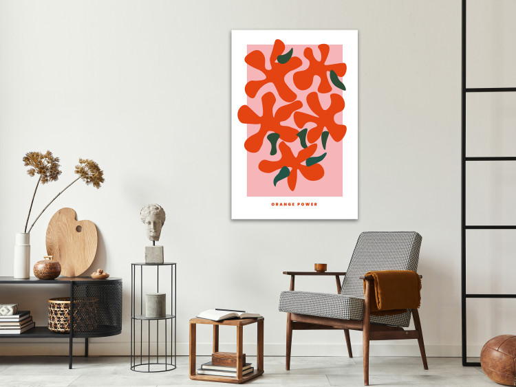 Canvas Art Print Five Flowers - abstract floral motif in Scandiboho style 135638 additionalImage 3