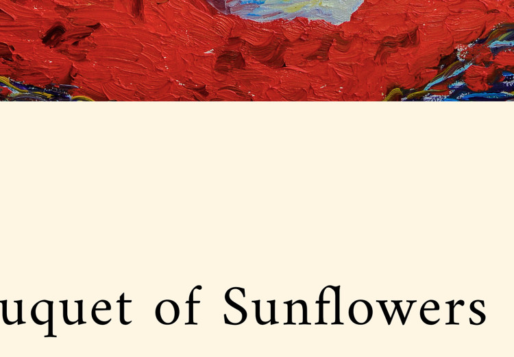Canvas Sunflowers - a famous Monet art with the inscription in English 135738 additionalImage 5