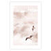 Poster Celestial Lovers - birds and clouds against a pink sky background 136538 additionalThumb 9