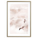 Poster Celestial Lovers - birds and clouds against a pink sky background 136538 additionalThumb 2