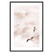 Poster Celestial Lovers - birds and clouds against a pink sky background 136538 additionalThumb 3