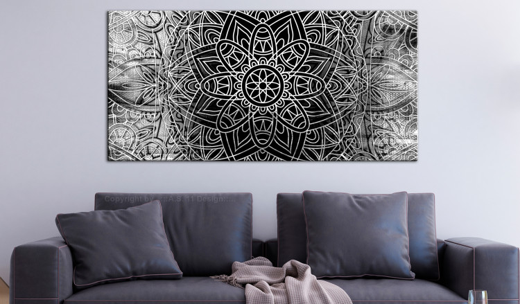 Large canvas print Mandala: Grey Depths II [Large Format] 137638 additionalImage 6