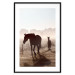 Poster Morning of Memories - landscape of running horses against a misty forest 138038 additionalThumb 3