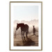 Poster Morning of Memories - landscape of running horses against a misty forest 138038 additionalThumb 2