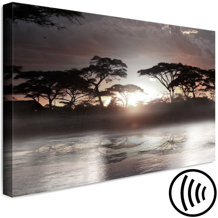 Canvas Print Acacia Trees (1-piece) Wide - sunset over calm water 142338 additionalImage 6