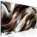 Canvas Print Streaks (1-piece) Narrow - gray-brown abstraction in delicate waves 143738 additionalThumb 2