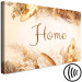 Canvas Home Sign (1-piece) - decorative feathers and grass in warm colors 144738 additionalThumb 6
