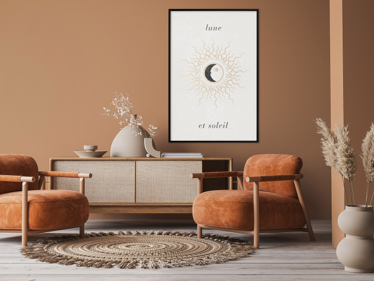 Poster Moon and Sun - Graphical Representation of Celestial Bodies in Bright Tones 146138 additionalImage 11