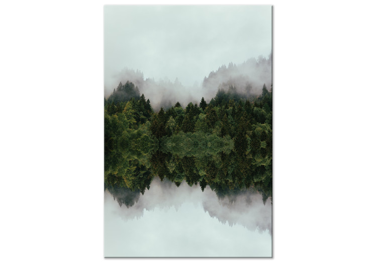 Canvas Waterside Landscape (1-piece) - mist and trees in a woodland scene 149638