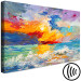 Canvas Seascape - Painted Sun at Sunset in Vivid Colors 149838 additionalThumb 6