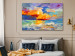 Canvas Seascape - Painted Sun at Sunset in Vivid Colors 149838 additionalThumb 3