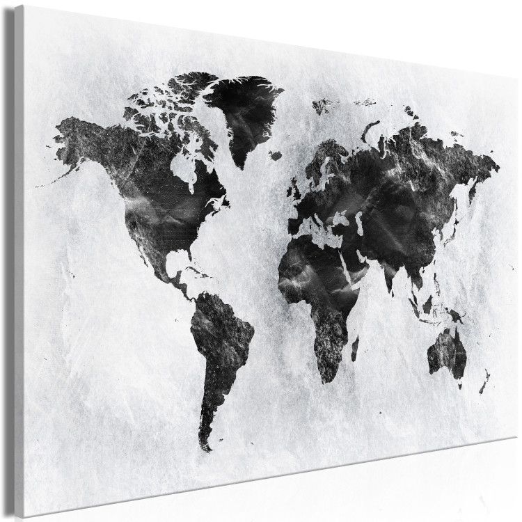 Large canvas print White and Black Map [Large Format] 150838 additionalImage 3