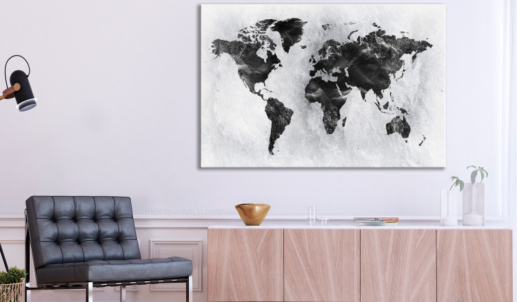Large canvas print White and Black Map [Large Format] 150838 additionalImage 6