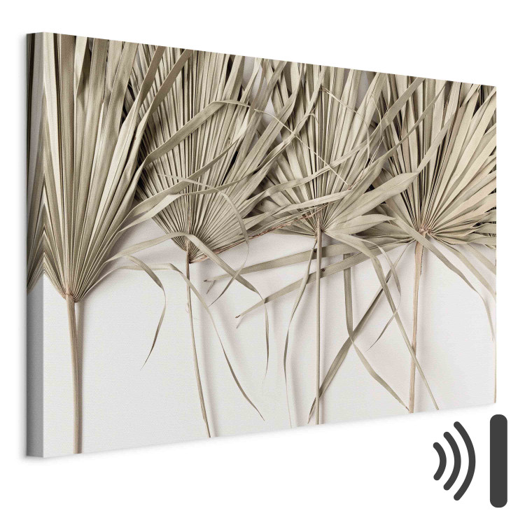 Canvas Boho palm - composition with dried palm leaves on a light background 151238 additionalImage 8